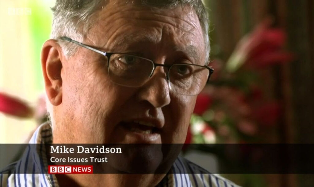 Mike Davidson of Core Issues Trust appears on BBC